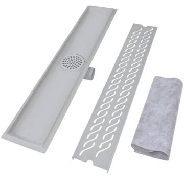 Linear Shower Drain Wave 730x140 mm - Stylish & Durable