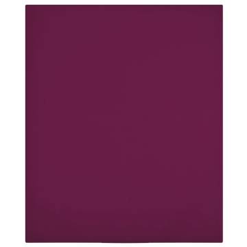 Jersey Fitted Sheet Bordeaux 90x200 cm - Soft Cotton Bedding