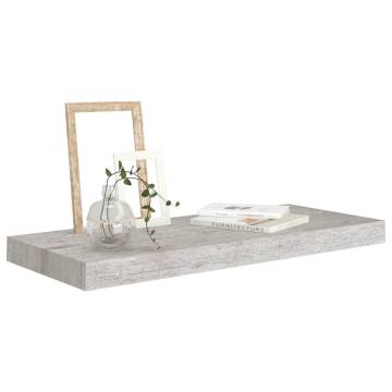 Floating Wall Shelves - 2 pcs Concrete Grey - Stylish Storage