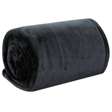 Black Polyester Blanket 130x170 cm – Soft & Stylish Comfort