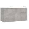 Concrete Grey Sink Cabinet - Stylish Bathroom Storage Solution