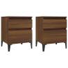 2 PCS Brown Oak Bedside Cabinets | Stylish & Functional