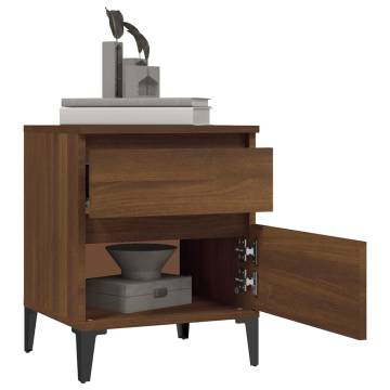 2 PCS Brown Oak Bedside Cabinets | Stylish & Functional