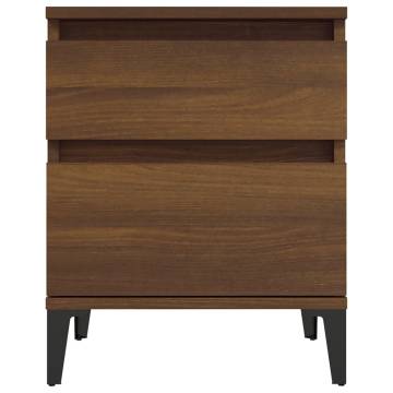 2 PCS Brown Oak Bedside Cabinets | Stylish & Functional