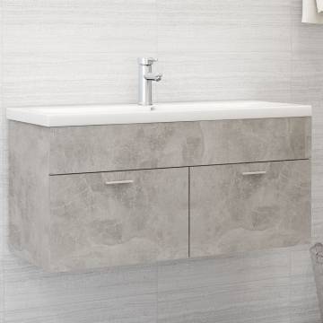 Sink Cabinet Concrete Grey 100x38.5 cm - Stylish Storage Solution