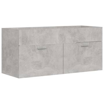 Sink Cabinet Concrete Grey 100x38.5 cm - Stylish Storage Solution