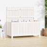 Garden Storage Box White 121x55x64 cm Solid Wood Pine Colour white pine Size 121 x 55 x 64 cm 