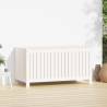 Garden Storage Box White | Solid Pine Wood | 121x55x64 cm