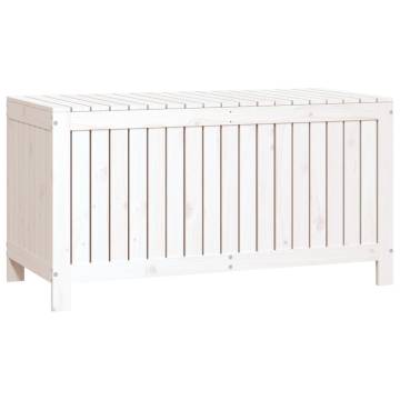 Garden Storage Box White | Solid Pine Wood | 121x55x64 cm