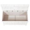 Garden Storage Box White | Solid Pine Wood | 121x55x64 cm