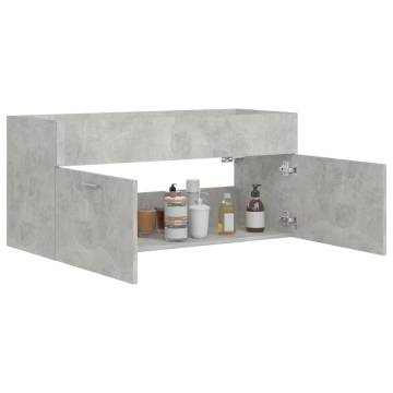 Sink Cabinet Concrete Grey 100x38.5 cm - Stylish Storage Solution