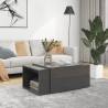 3 Piece High Gloss Grey Nesting Coffee Table Set - Modern Charm