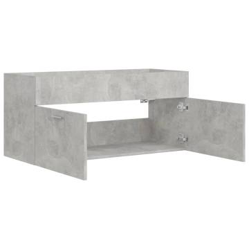 Sink Cabinet Concrete Grey 100x38.5 cm - Stylish Storage Solution