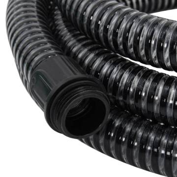 Suction Hose with Brass Connectors - 1.1" Black 7m PVC