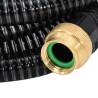 Suction Hose with Brass Connectors - 1.1" Black 7m PVC