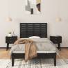 Black Wall Headboard 96x3x63 cm - Solid Pine Wood Elegance