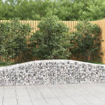 Arched Gabion Basket 400x50x40/60 cm - Galvanised Iron