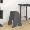 Stylish Grey Stools 2 pcs - Solid Pine Wood 40x40x60 cm