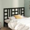 Bed Headboard Black 126x4x100 cm Solid Wood Pine Colour black Size 126 x 100 cm Quantity in Package 1 