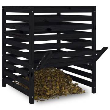 Composter Black 82.5x82.5 cm | Solid Pine Wood - HipoMarket