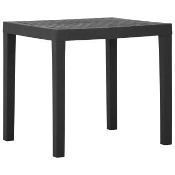 Grey Garden Table 79x65x72 cm - Durable Outdoor Dining