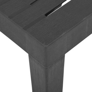 Grey Garden Table 79x65x72 cm - Durable Outdoor Dining