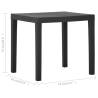 Grey Garden Table 79x65x72 cm - Durable Outdoor Dining