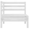 Garden Corner Sofa - White Solid Wood Pine | HipoMarket