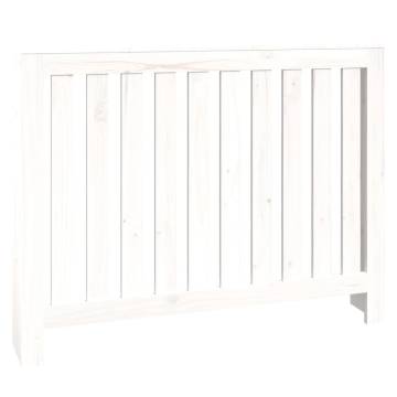 Radiator Cover White 108.5x19x84 cm - Solid Pine Wood