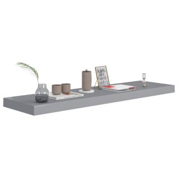 Stylish Floating Wall Shelves 2 pcs in Grey - 90x23.5 cm