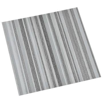 Self-Adhesive Light Grey Flooring Planks - 55 pcs PVC | HipoMarket