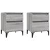 Elegant Grey Sonoma Bedside Cabinets - 2 pcs | HipoMarket