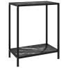 Console Table Black 60x35x75 cm Tempered Glass Colour black and white Size 60 x 35 x 75 cm Quantity in Package 1 Model with feet 