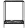 Stylish Black Console Table 60x35x75 cm - Tempered Glass