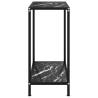 Stylish Black Console Table 60x35x75 cm - Tempered Glass