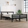 Bed Frame Black Solid Wood 120x200 cm Colour black Size 120 x 200 cm 