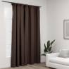 Linen-Look Blackout Curtain with Hooks Taupe 290x245 cm Colour taupe Quantity in Package 1 