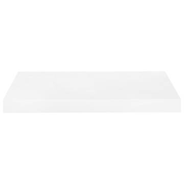 Floating Wall Shelf High Gloss White - 50x23x3.8 cm MDF