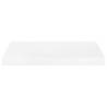 Floating Wall Shelf High Gloss White - 50x23x3.8 cm MDF