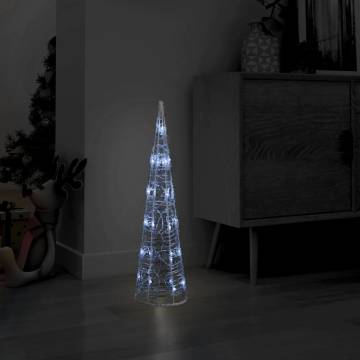 Acrylic LED Light Cone - 60 cm Cold White Decorative Light