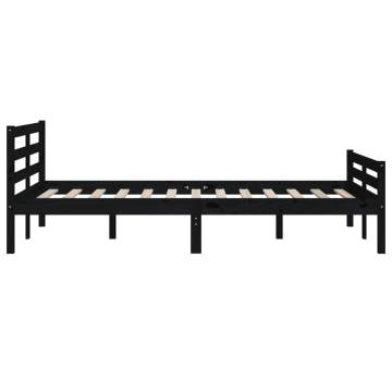 Black Solid Wood Bed Frame 120x200 cm | Modern Bedroom Design