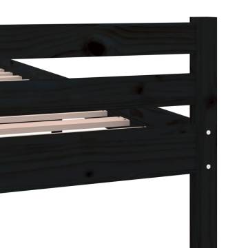 Black Solid Wood Bed Frame 120x200 cm | Modern Bedroom Design