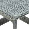 Stylish Light Grey Garden Table - Poly Rattan 45x45 cm