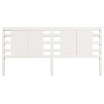 Stylish White Solid Wood Pine Headboard - 146x4x100 cm