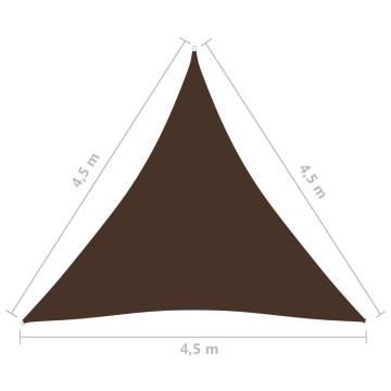 Sunshade Sail Oxford Fabric - Triangular Brown 4.5x4.5m