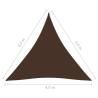 Sunshade Sail Oxford Fabric - Triangular Brown 4.5x4.5m