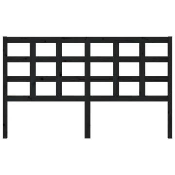 Stylish Black Pine Bed Headboard - 165.5x4x100 cm