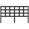 Stylish Black Pine Bed Headboard - 165.5x4x100 cm