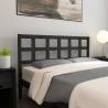 Stylish Black Pine Bed Headboard - 165.5x4x100 cm