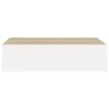 Elegant Oak & White Wall Drawer Shelves - 2 Pcs | HipoMarket